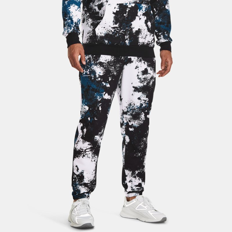 Pantalon de jogging Under Armour Essential Fleece Paint pour homme Blanc / Varsity Bleu / Blanc M